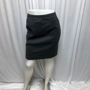 Ellen Tracy Skirt Womens Size Medium Dark Gray Stretchy Slip on Pencil Office